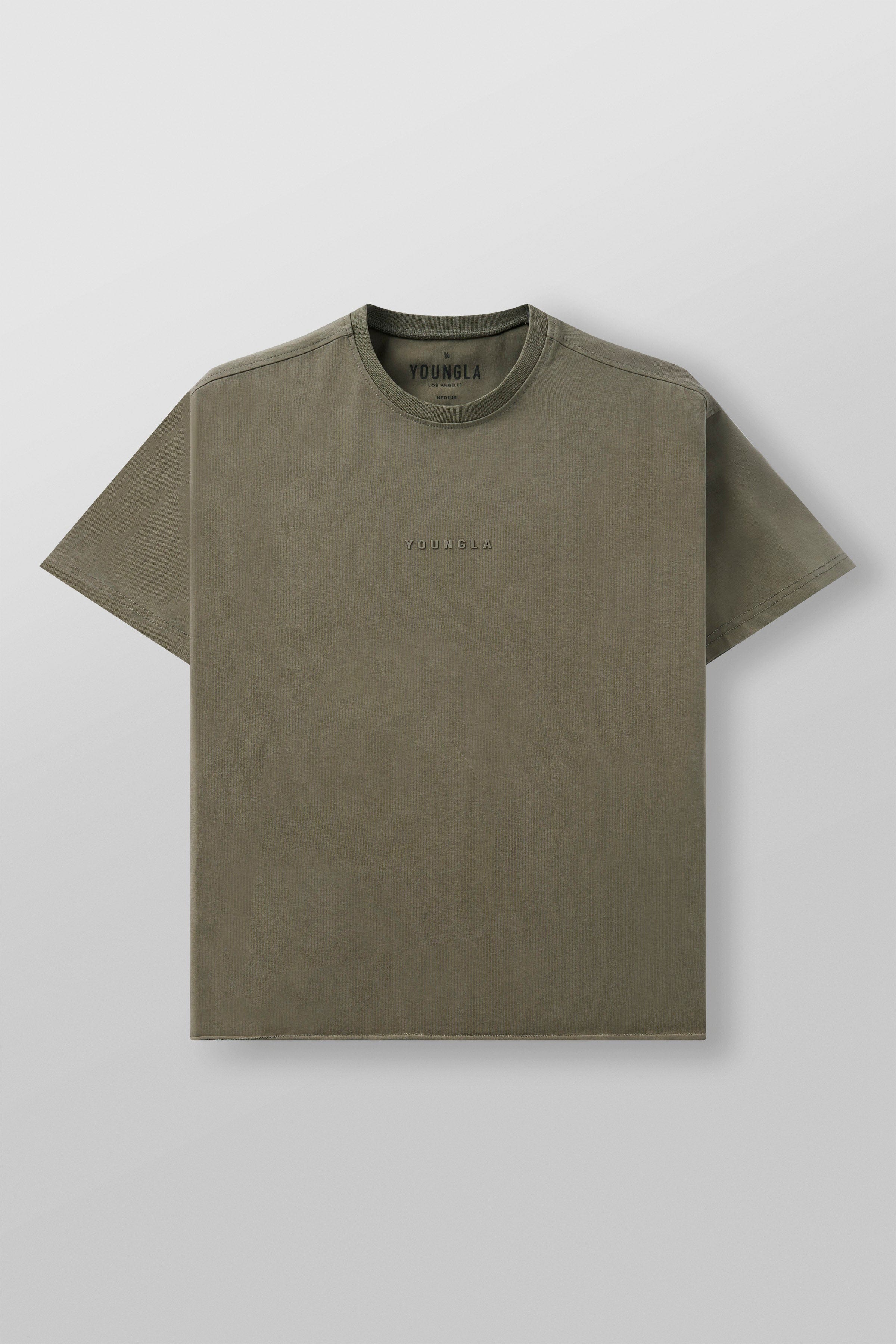 YoungLA 4097 - Cropped Tailored Tees Peat Wash