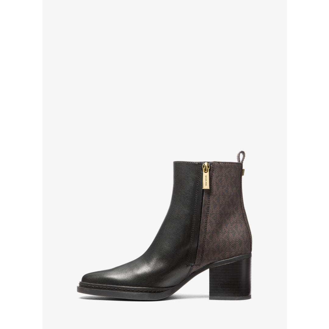 Michael Kors Lex Leather and Signature Logo Boot