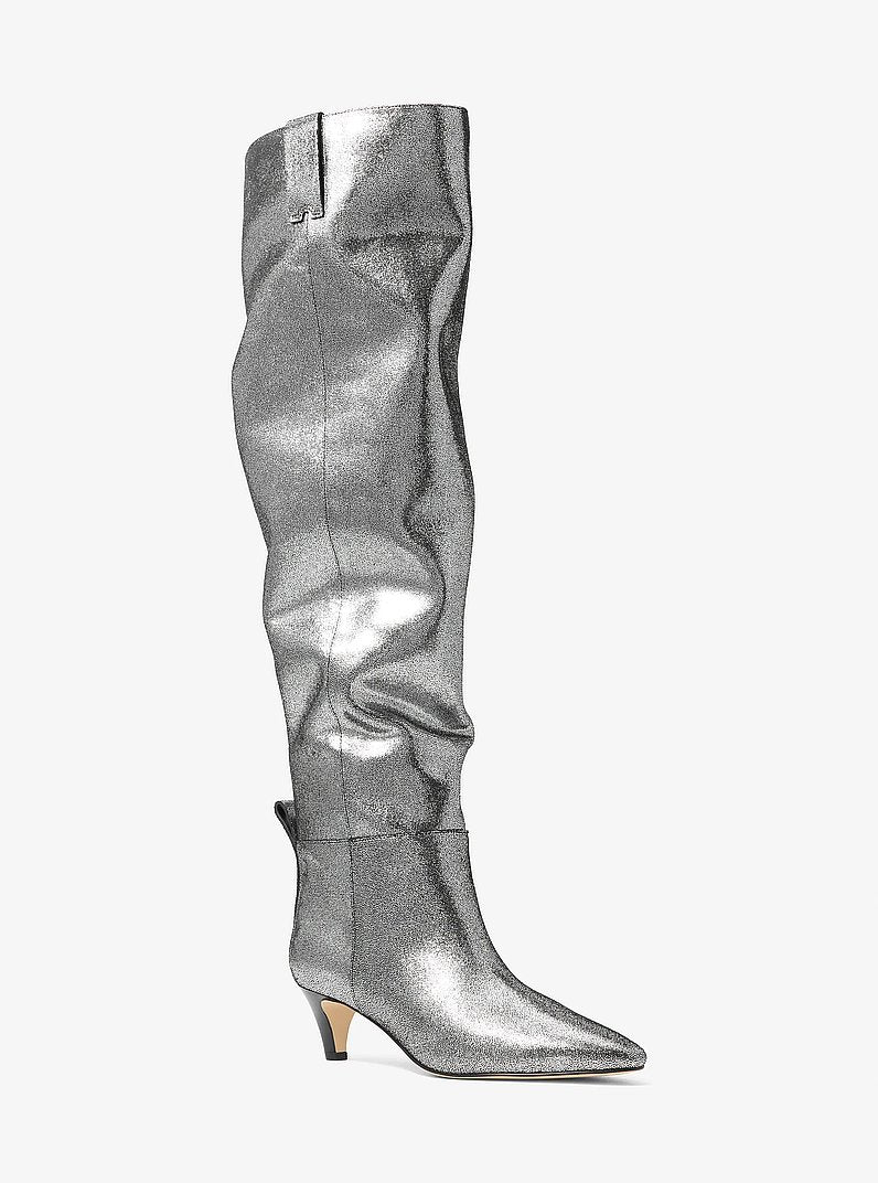 Michael Kors Daniela Metallic Leather Boot SILVER