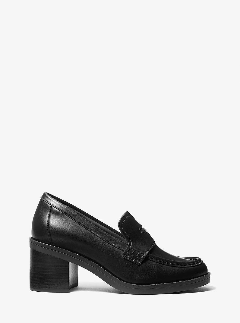 Michael Kors Jennings Leather Loafer Pump BLACK