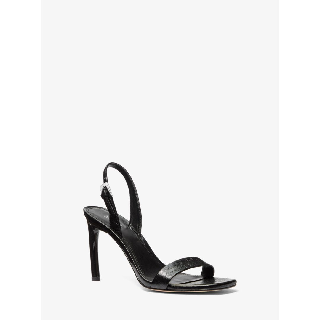 Michael Kors Kasia Crackled Leather Sandal