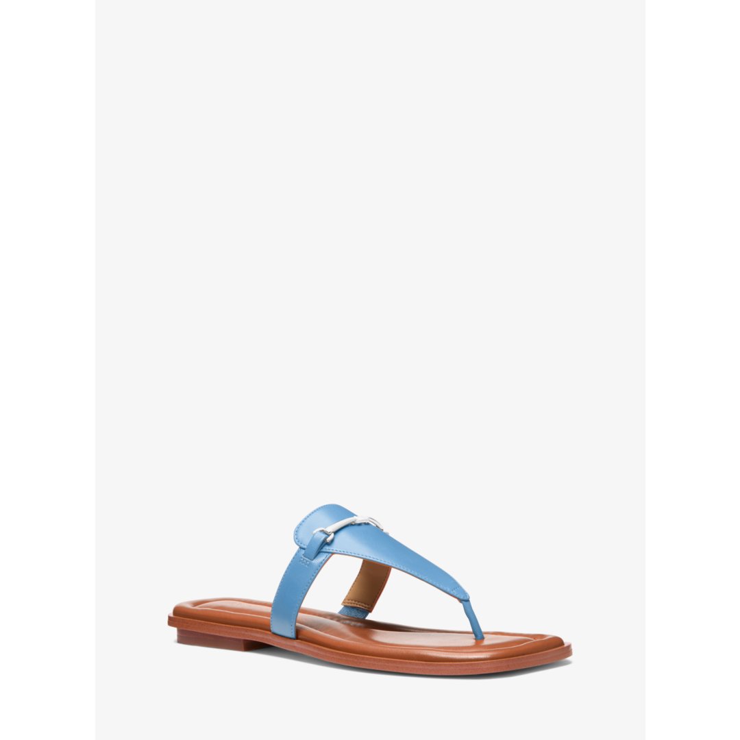 Michael Kors Lena Leather T-Strap Sandal