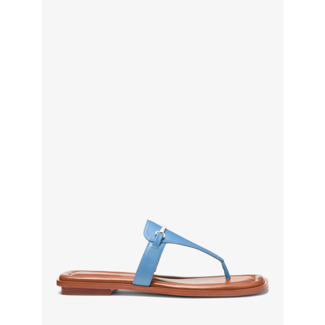 Michael Kors Lena Leather T-Strap Sandal