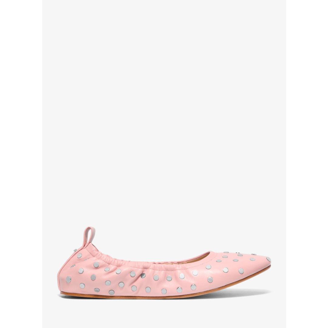 Michael Kors Amy Studded Leather Ballet Flat