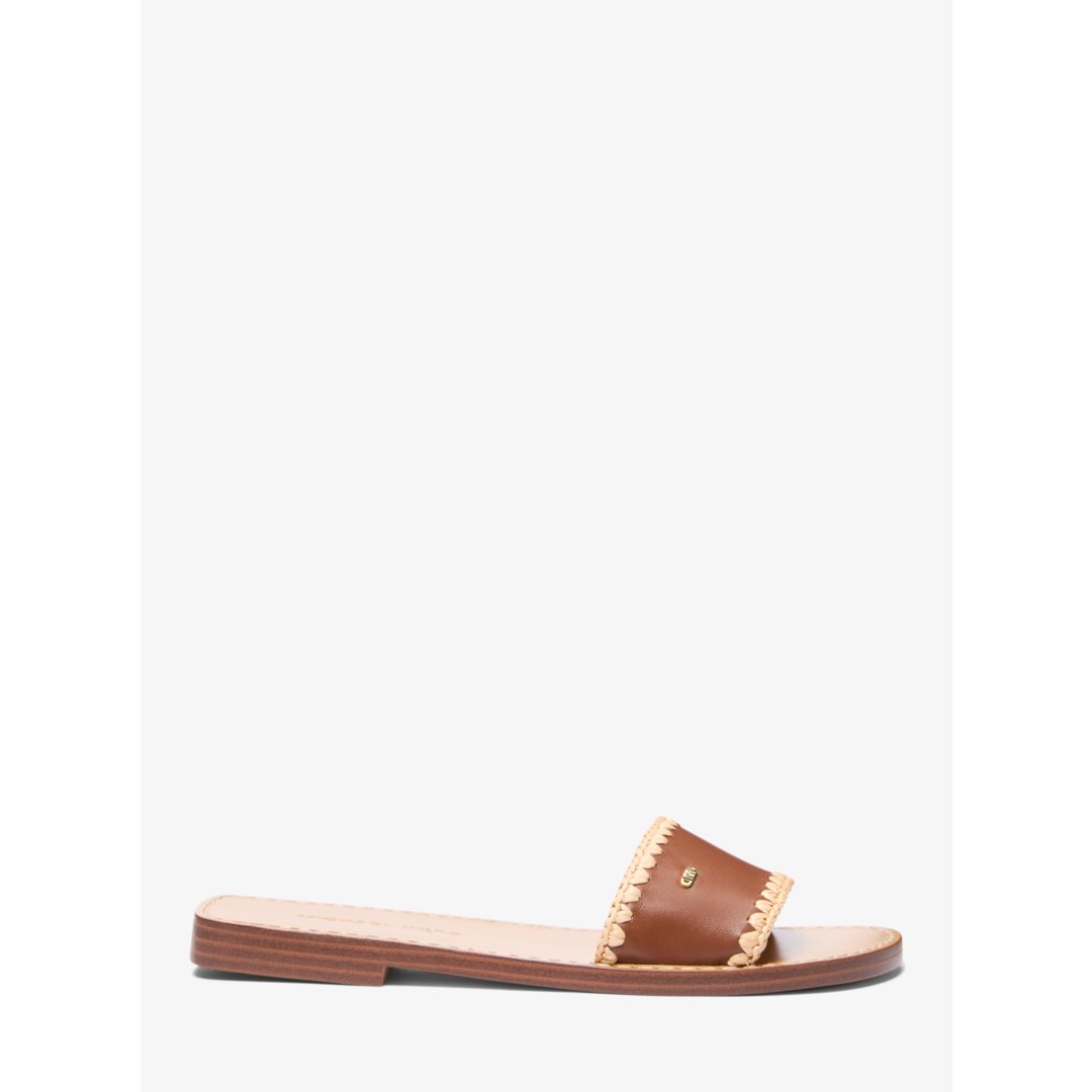 Michael Kors Drea Leather Slide Sandal