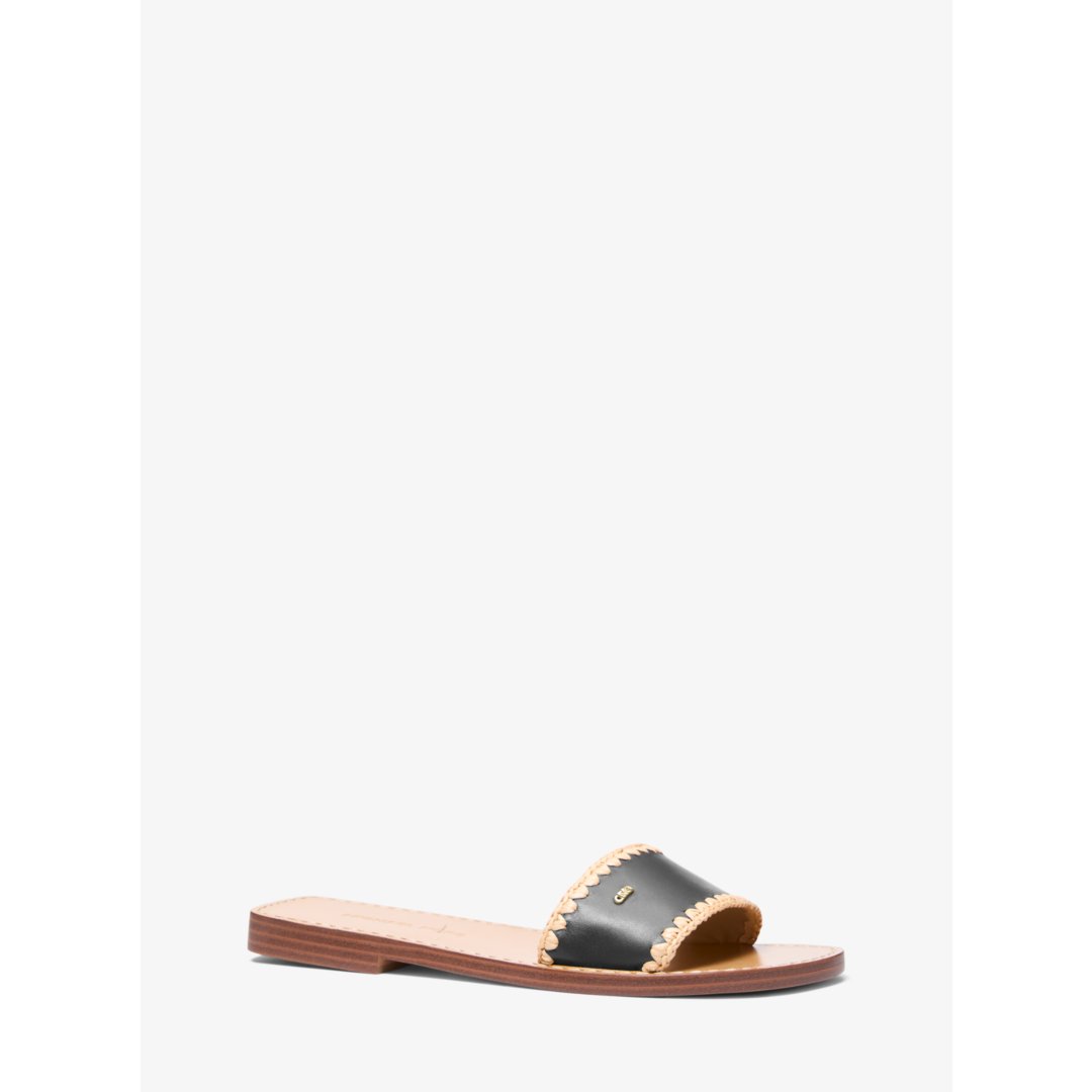 Michael Kors Drea Leather Slide Sandal