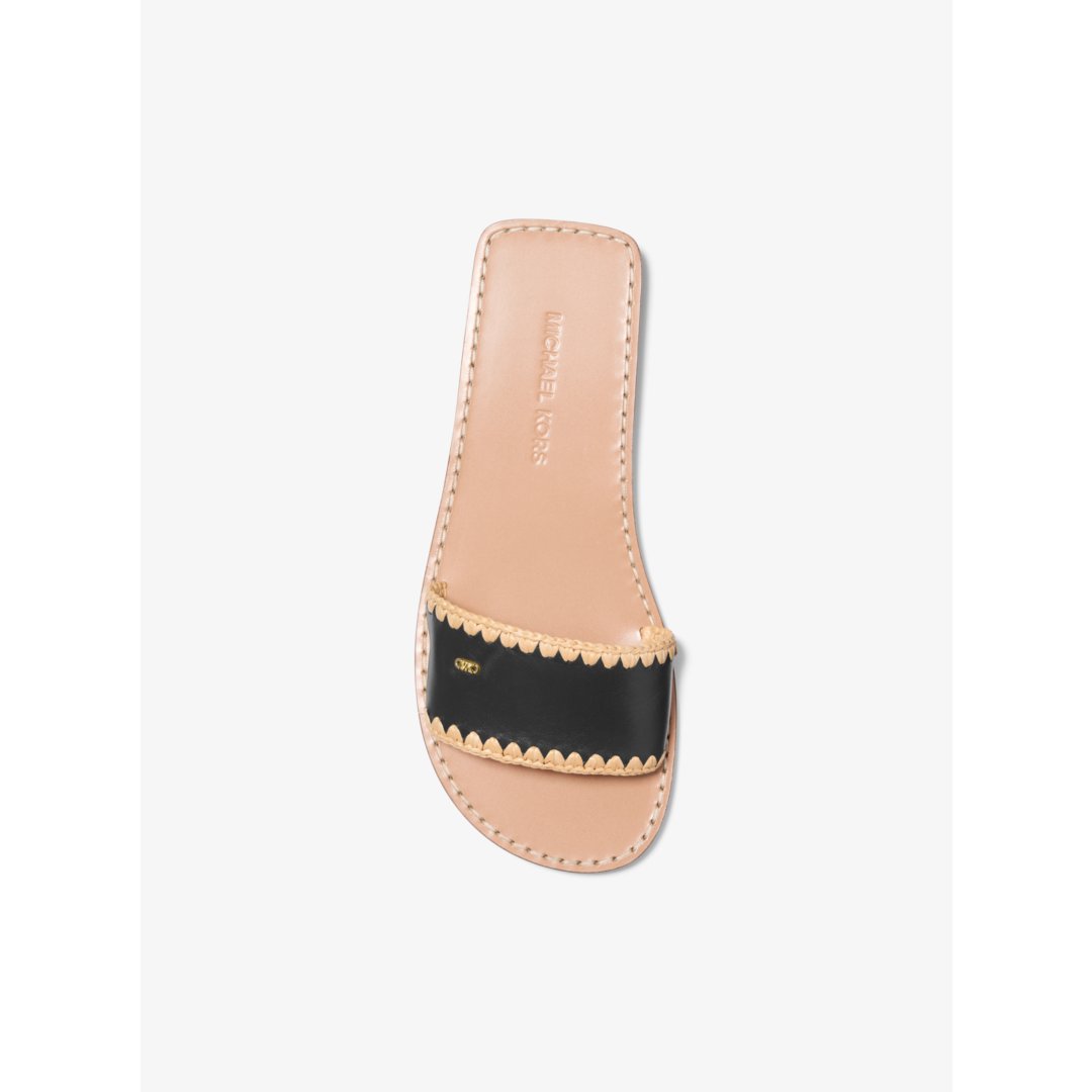 Michael Kors Drea Leather Slide Sandal