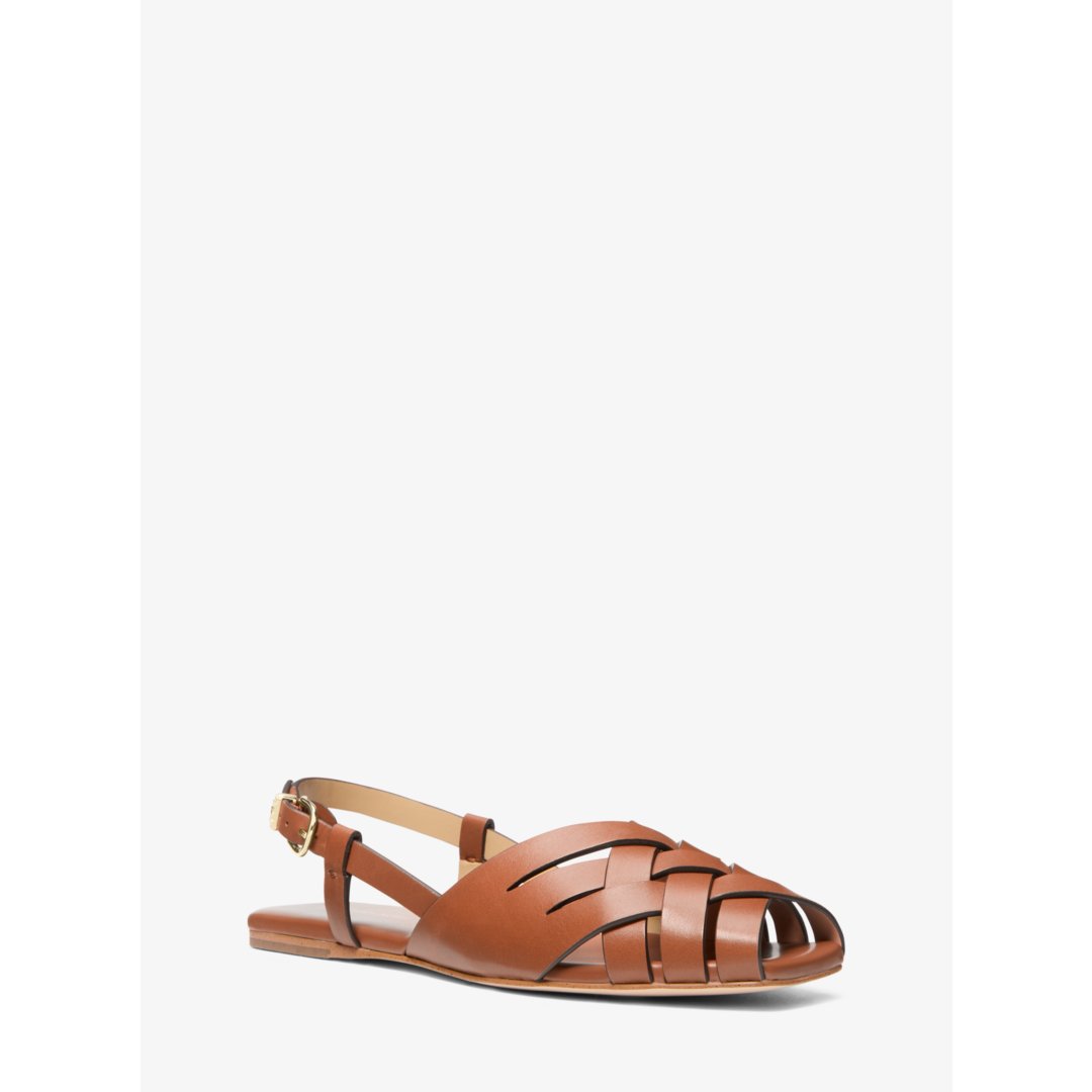 Michael Kors Irene Woven Leather Slingback Sandal