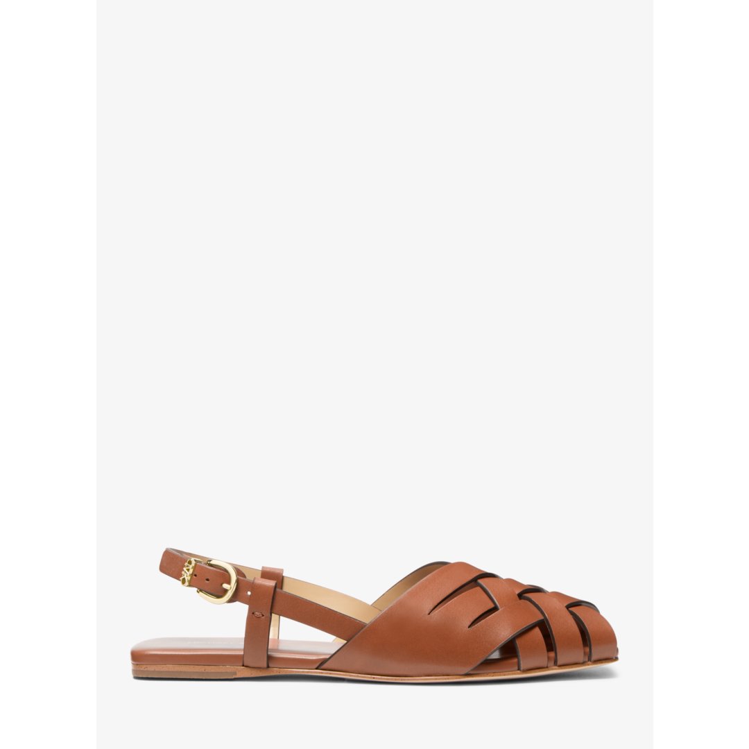 Michael Kors Irene Woven Leather Slingback Sandal