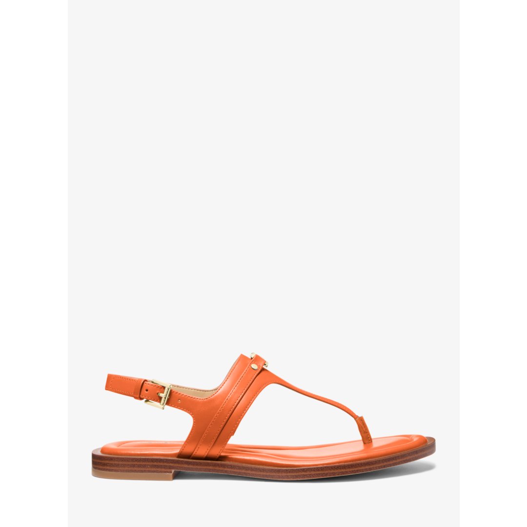 Michael Kors Mandy Leather T-Strap Sandal