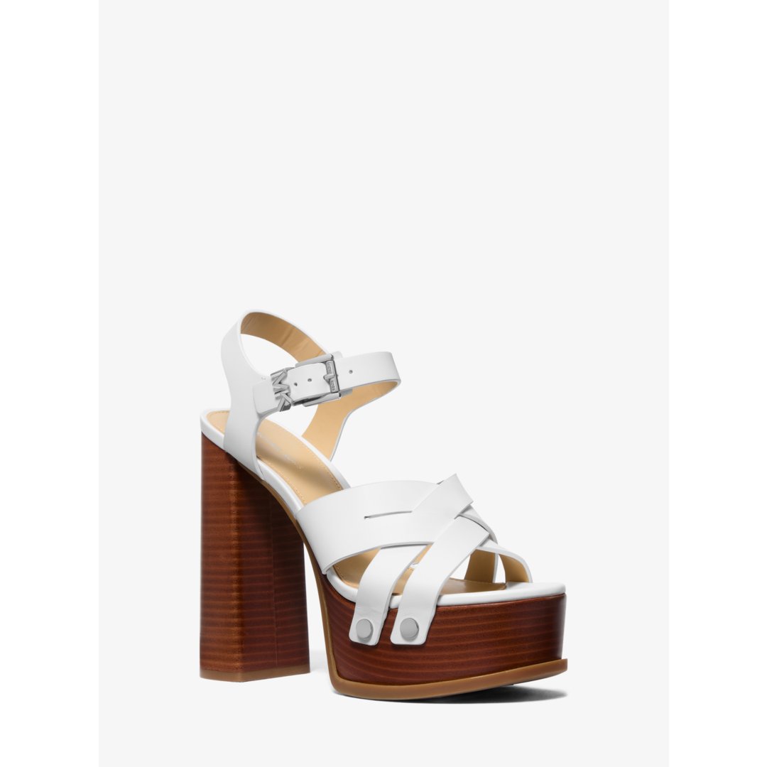 Michael Kors Nora Leather Platform Sandal