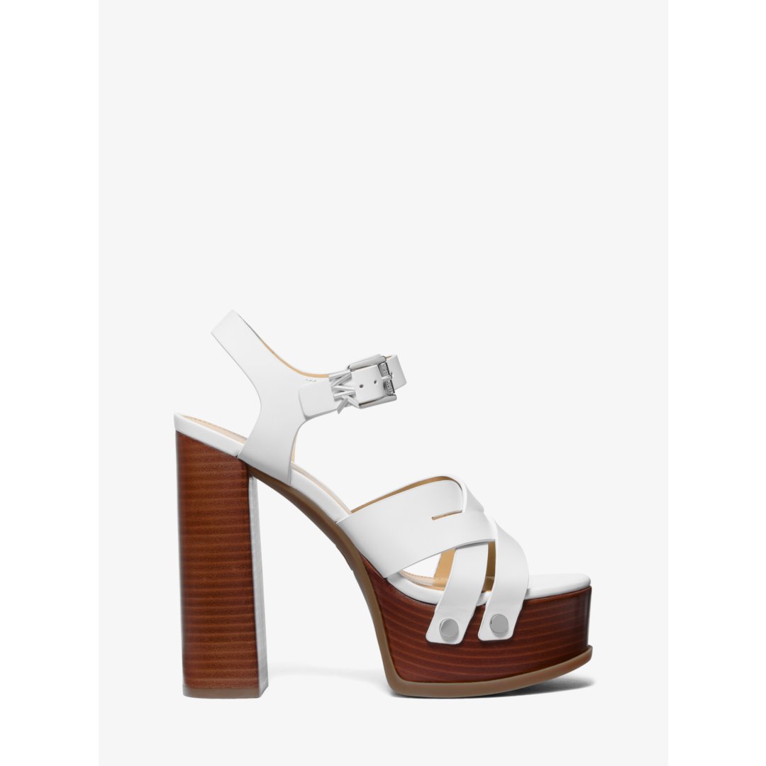 Michael Kors Nora Leather Platform Sandal
