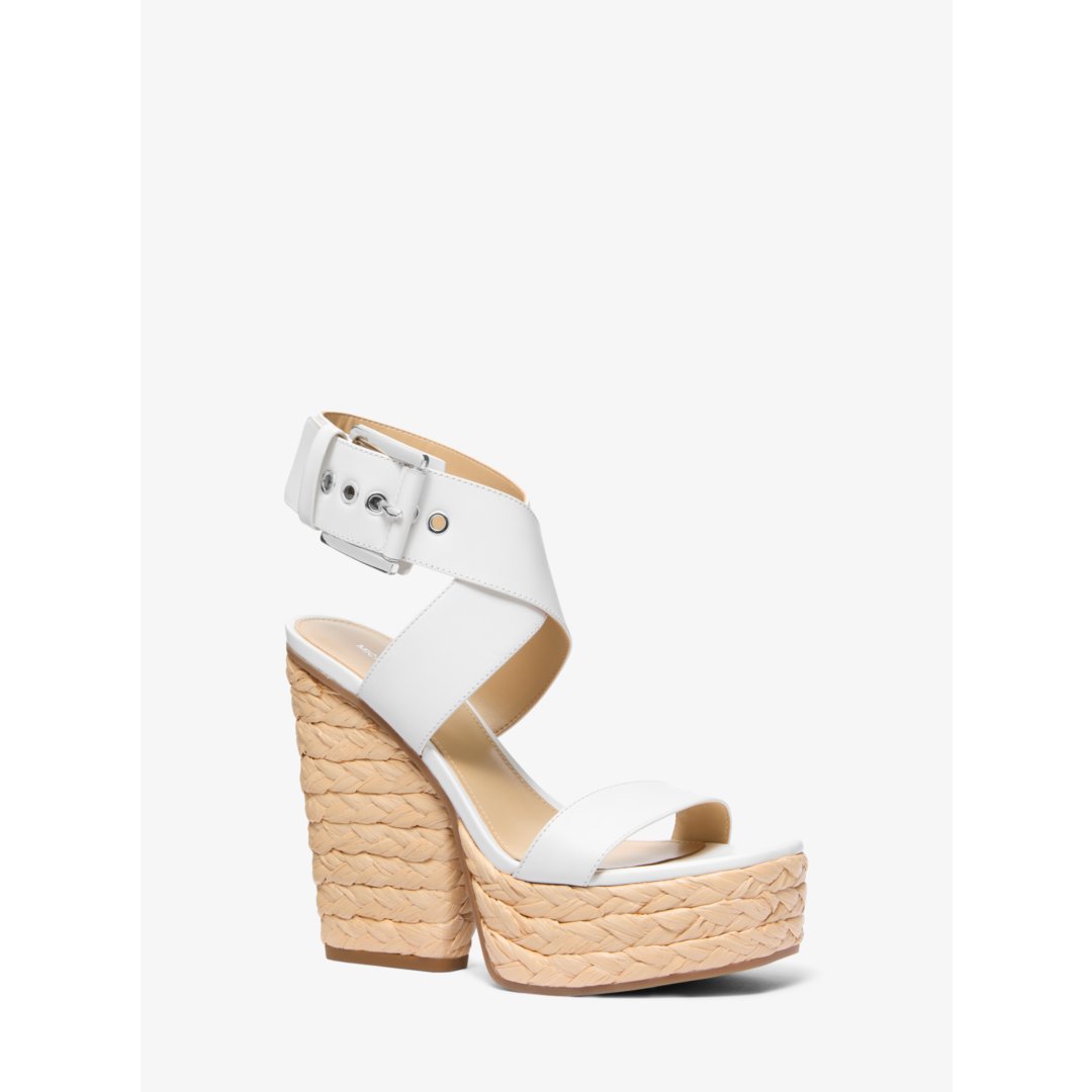 Michael Kors Rhoda Leather Platform Sandal