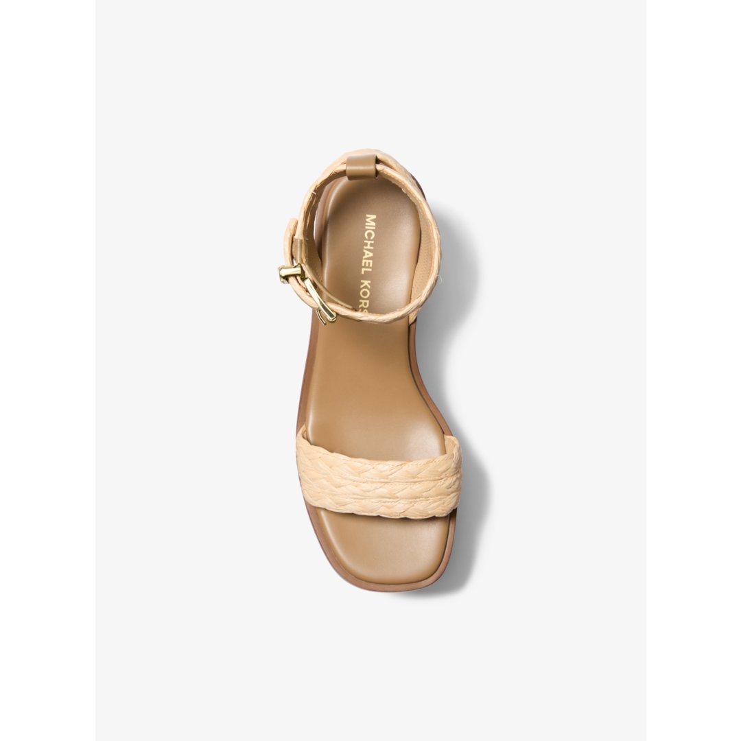 Michael Kors Sandra Straw Platform Sandal