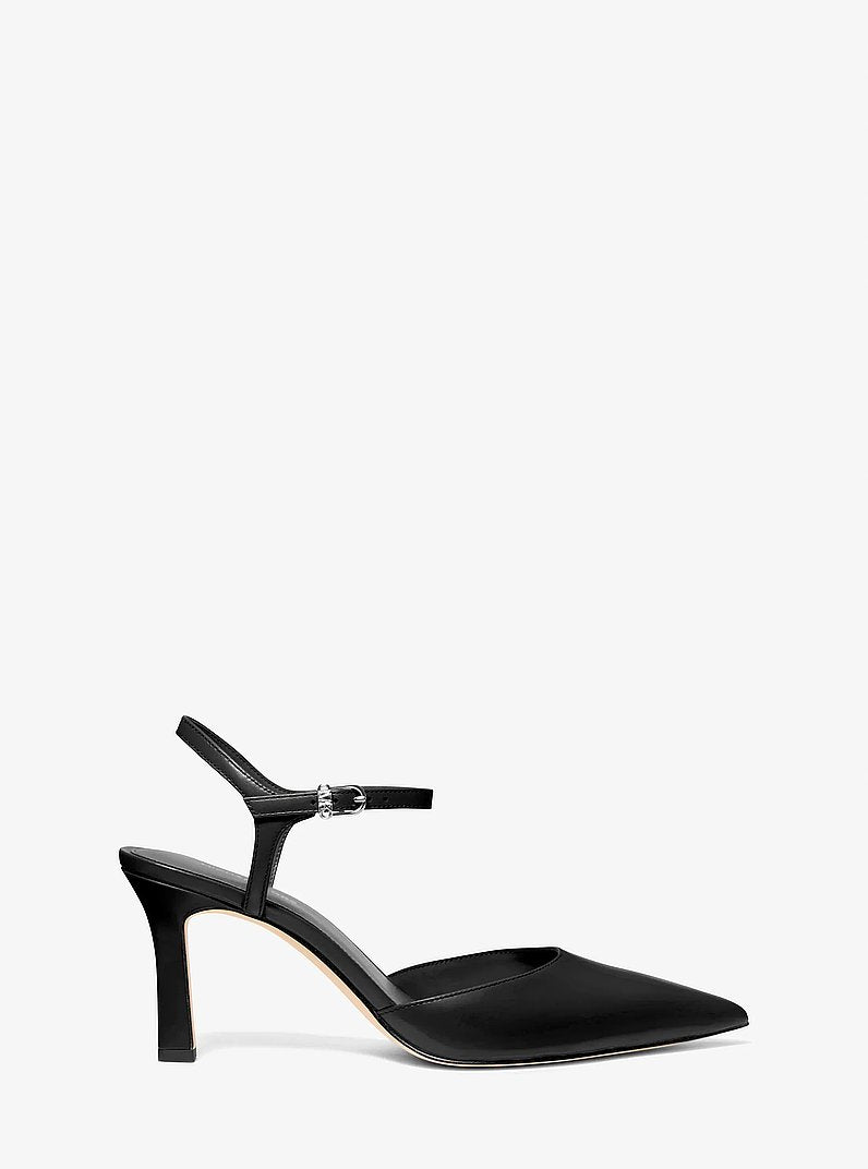 Michael Kors Amara Leather Mid Pump BLACK