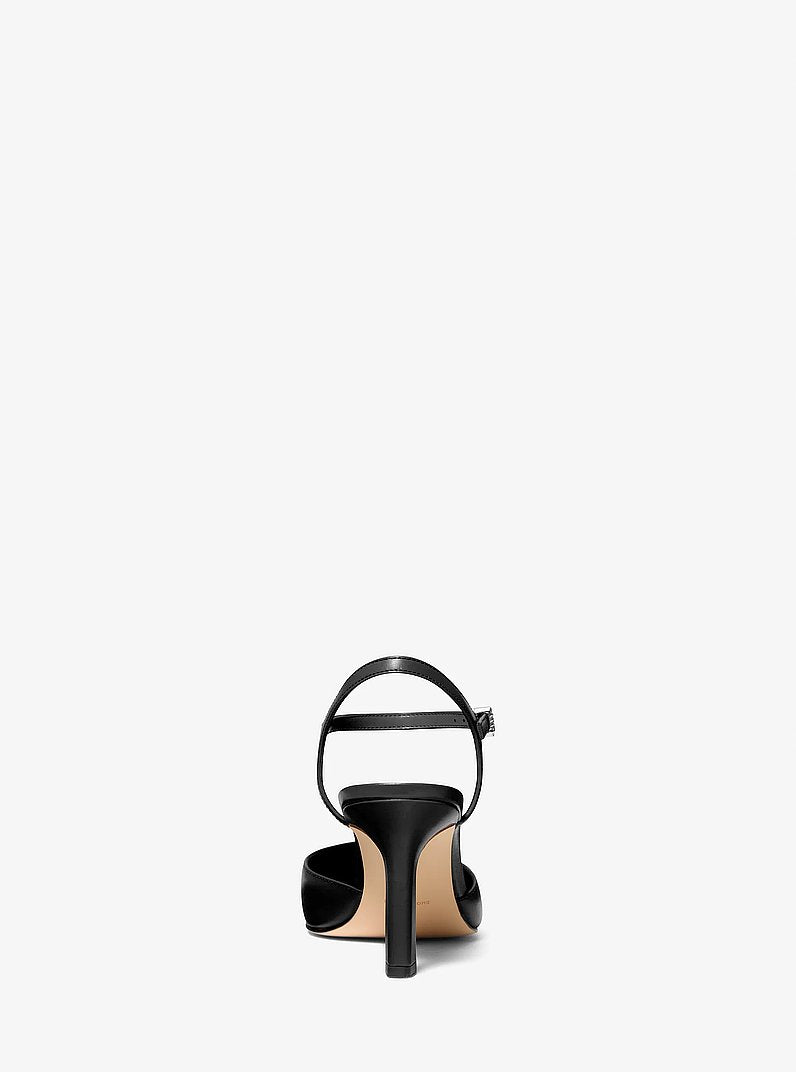 Michael Kors Amara Leather Mid Pump BLACK