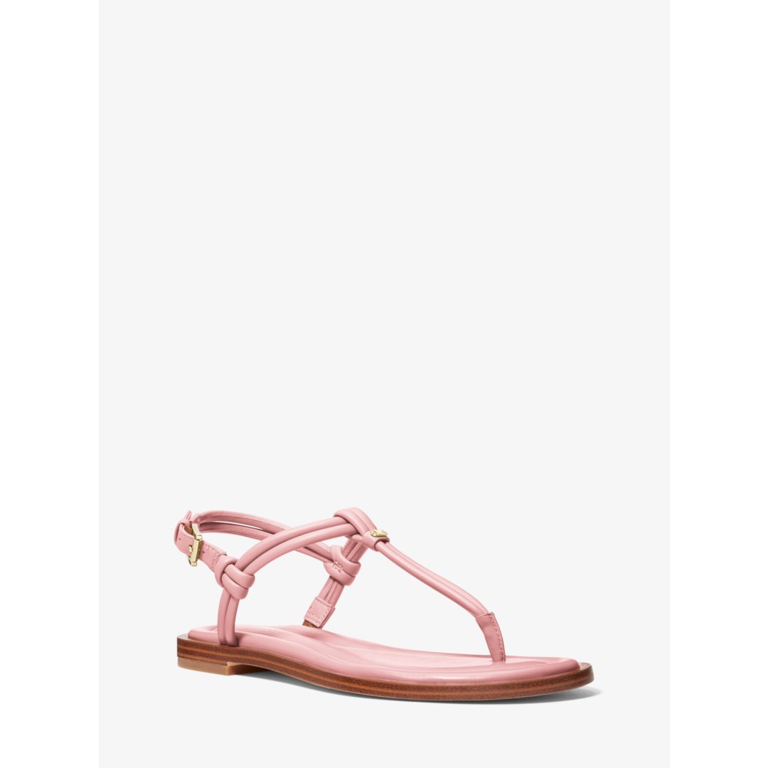 Michael Kors Astra Leather T-Strap Sandal