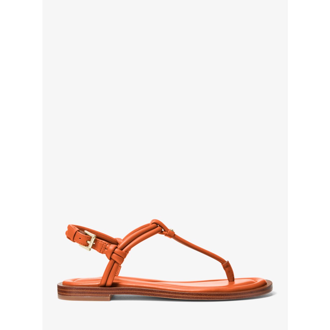 Michael Kors Astra Leather T-Strap Sandal