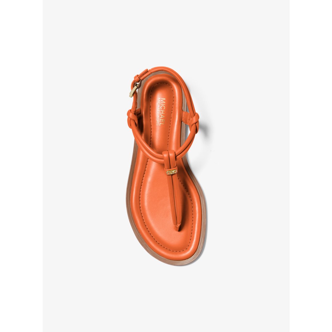 Michael Kors Astra Leather T-Strap Sandal