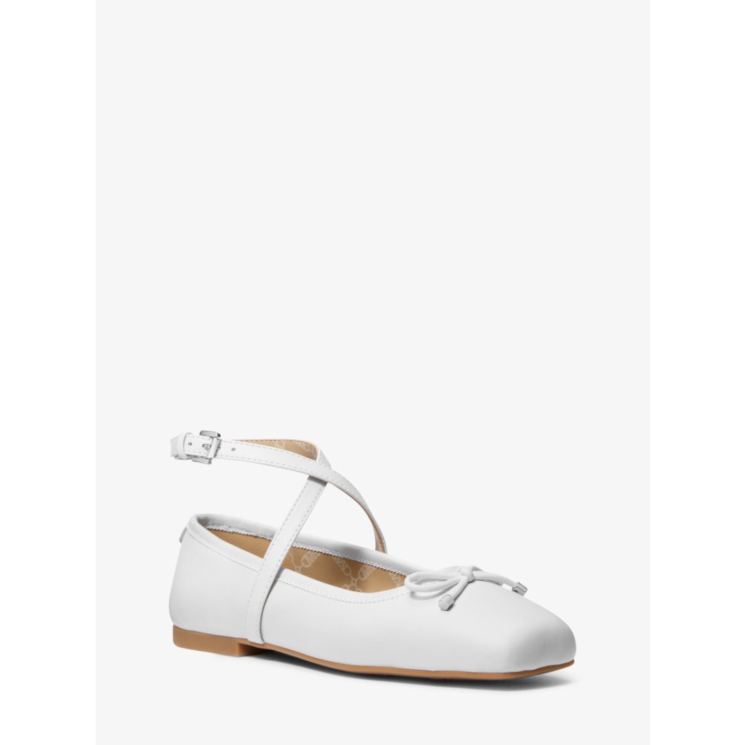 Michael Kors Collette Leather Ballet Flat