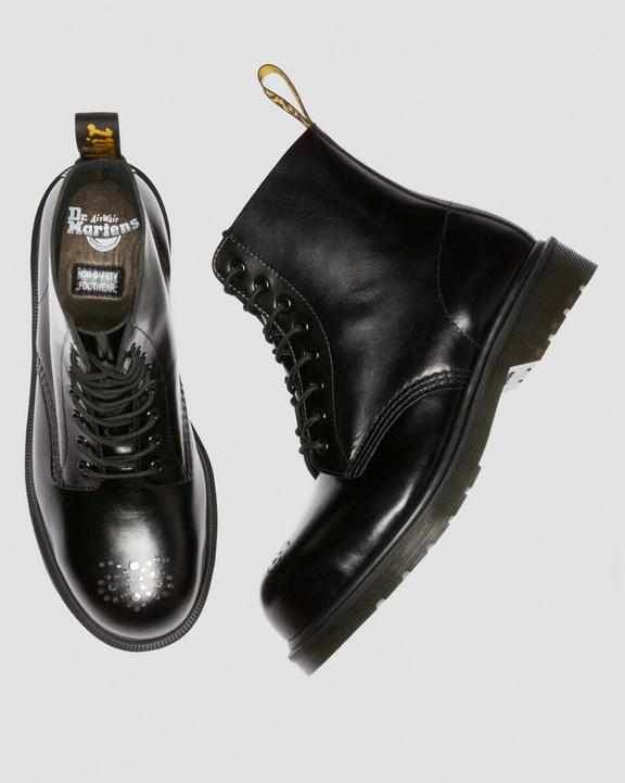 Analine Leather Steel Toe Boots - Black Analine - Mens