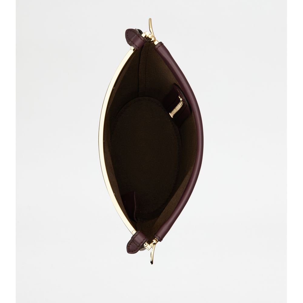 Tods Magenta Bag Bucket Bag In Leather Mini Burgundy