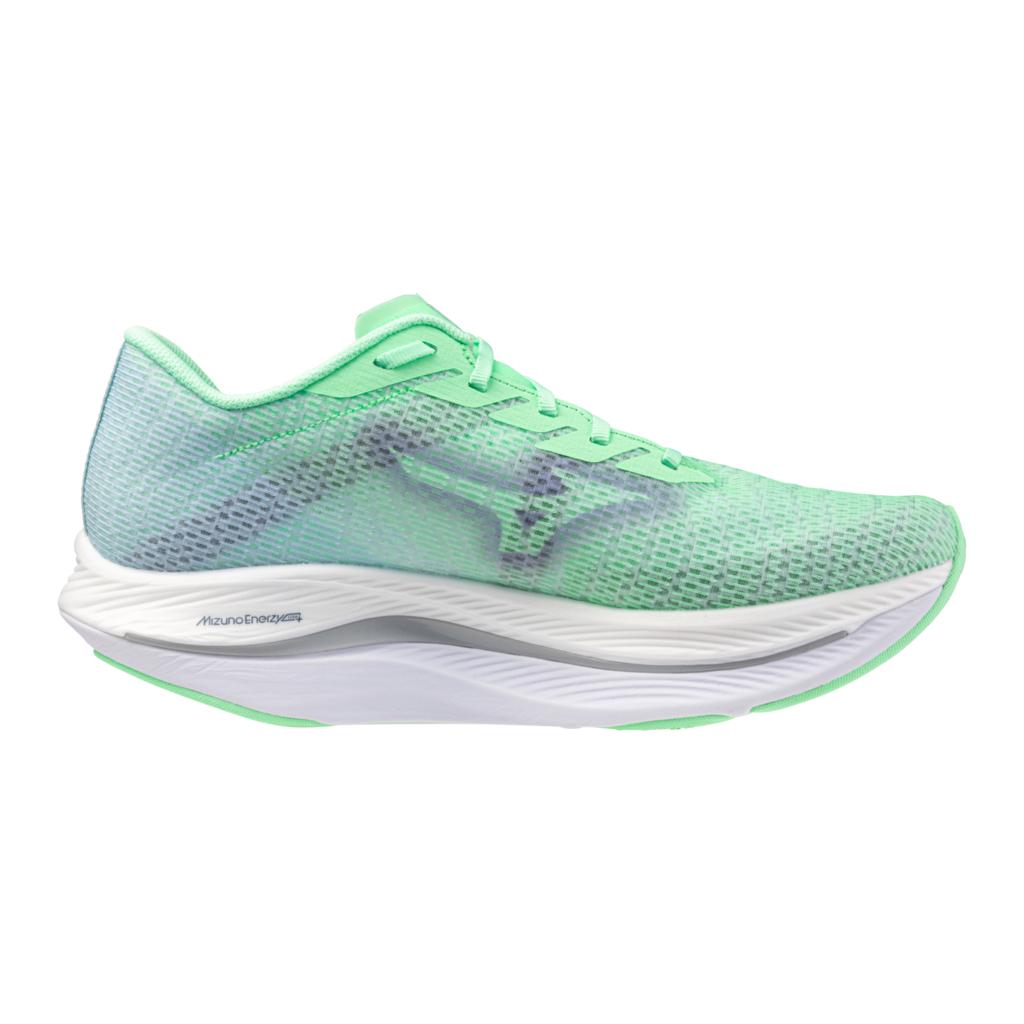 Mizuno Men's Wave Rebellion Flash 2 Running Shoe Neo Mint Vintage Indigo