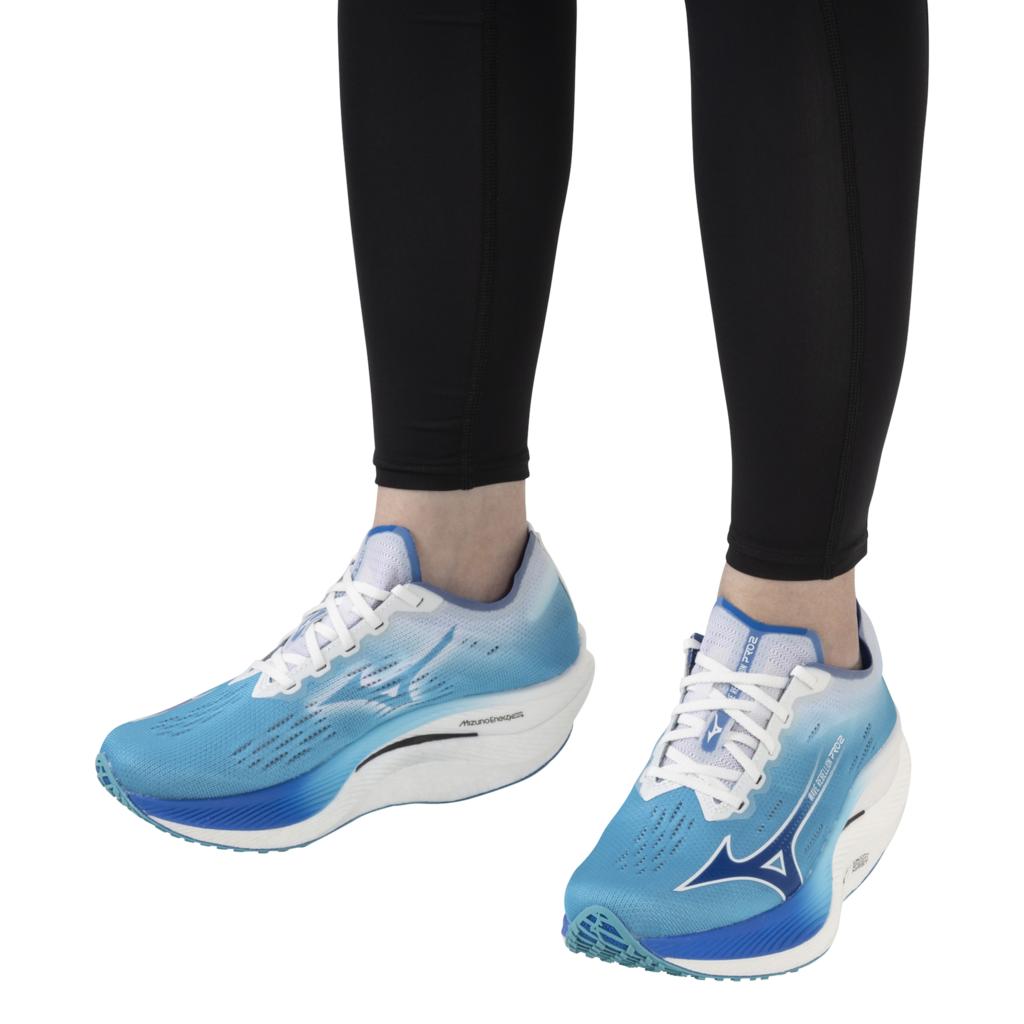 Mizuno Women's Wave Rebellion Pro 2 Running Shoe River Blue Mugen