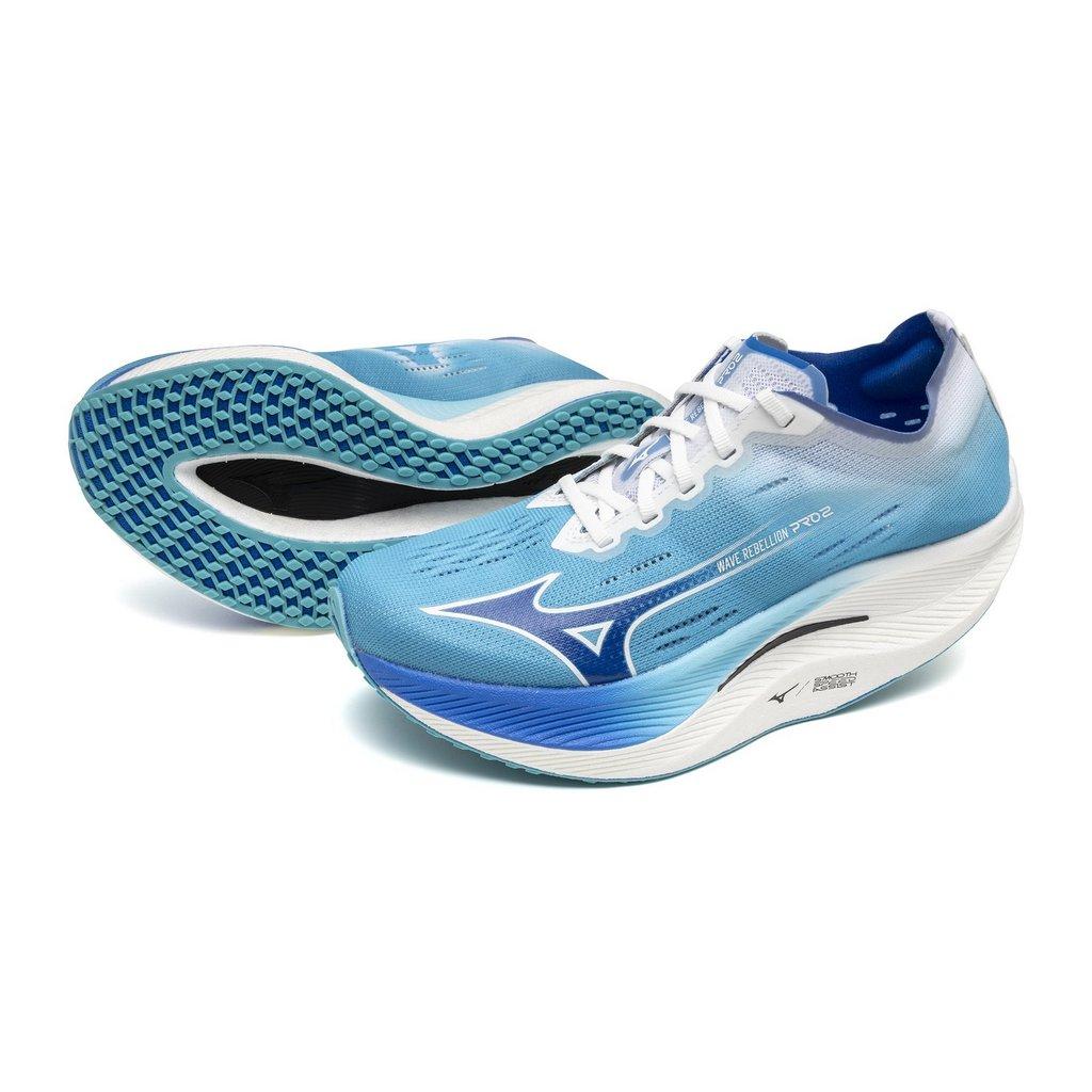 Mizuno Women's Wave Rebellion Pro 2 Running Shoe River Blue Mugen