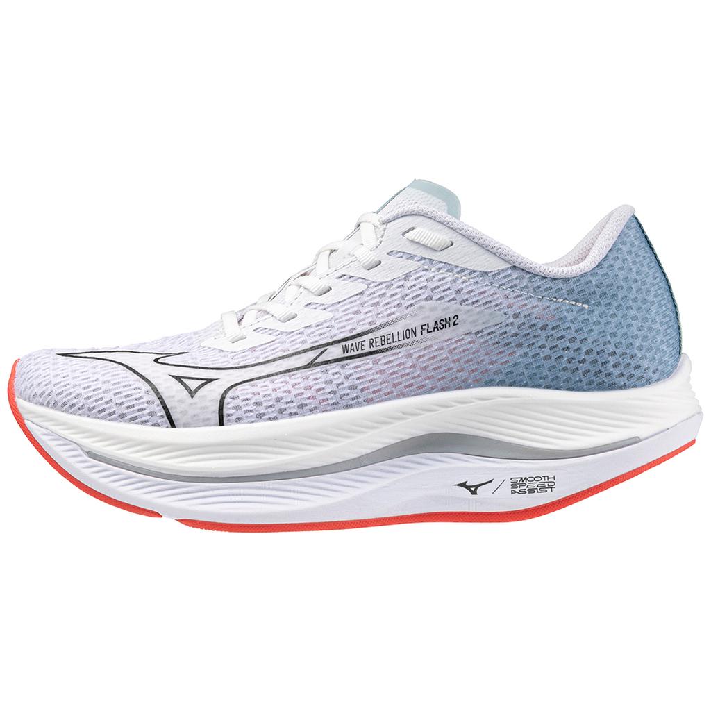 Mizuno Women's Wave Rebellion Flash 2 Running Shoe White Black