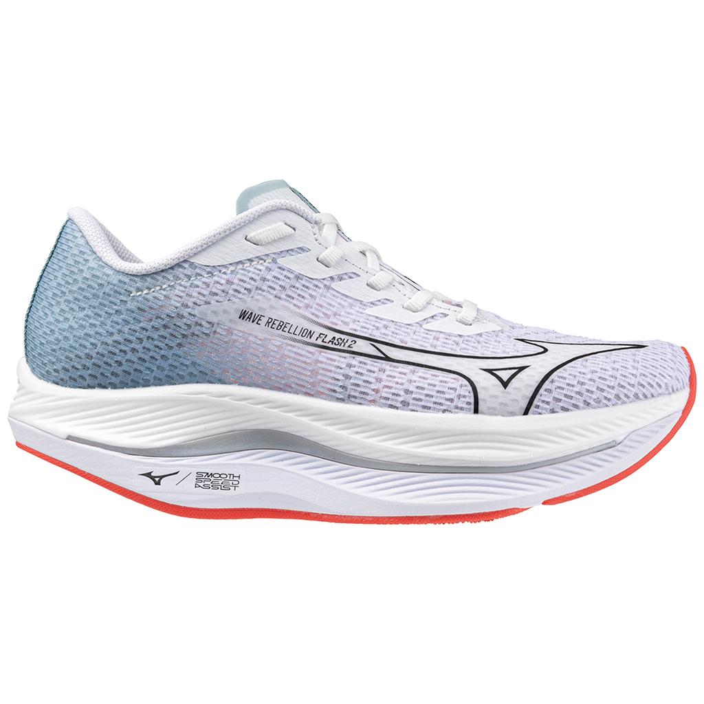 Mizuno Women's Wave Rebellion Flash 2 Running Shoe White Black