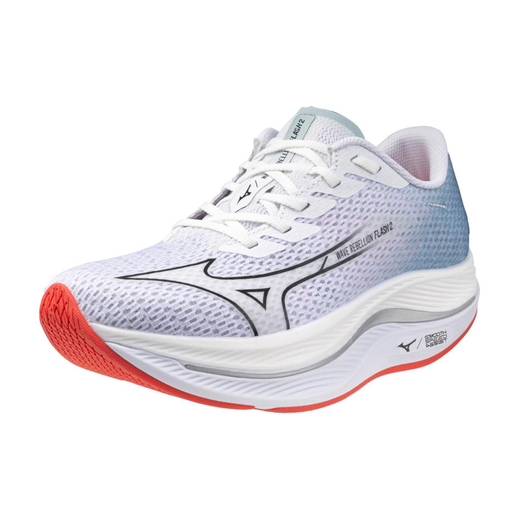 Mizuno Women's Wave Rebellion Flash 2 Running Shoe White Black
