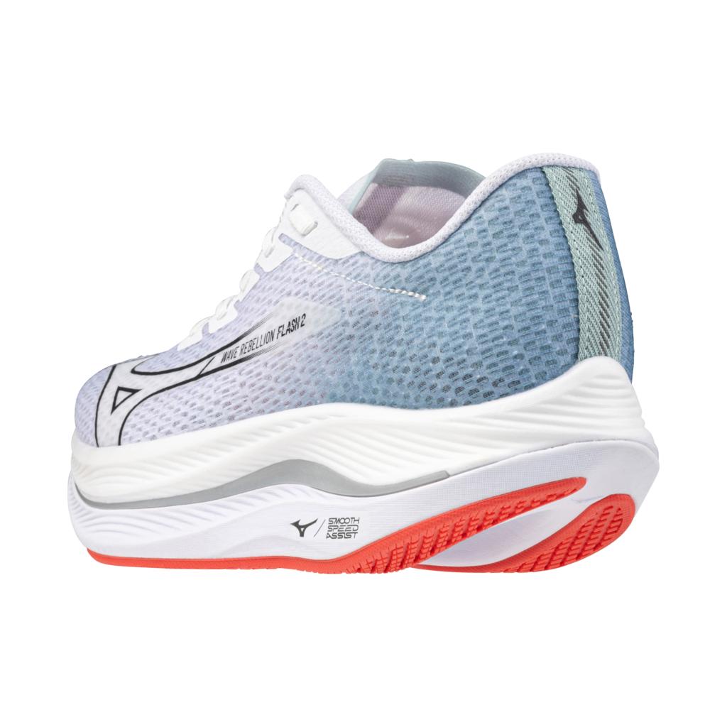 Mizuno Women's Wave Rebellion Flash 2 Running Shoe White Black