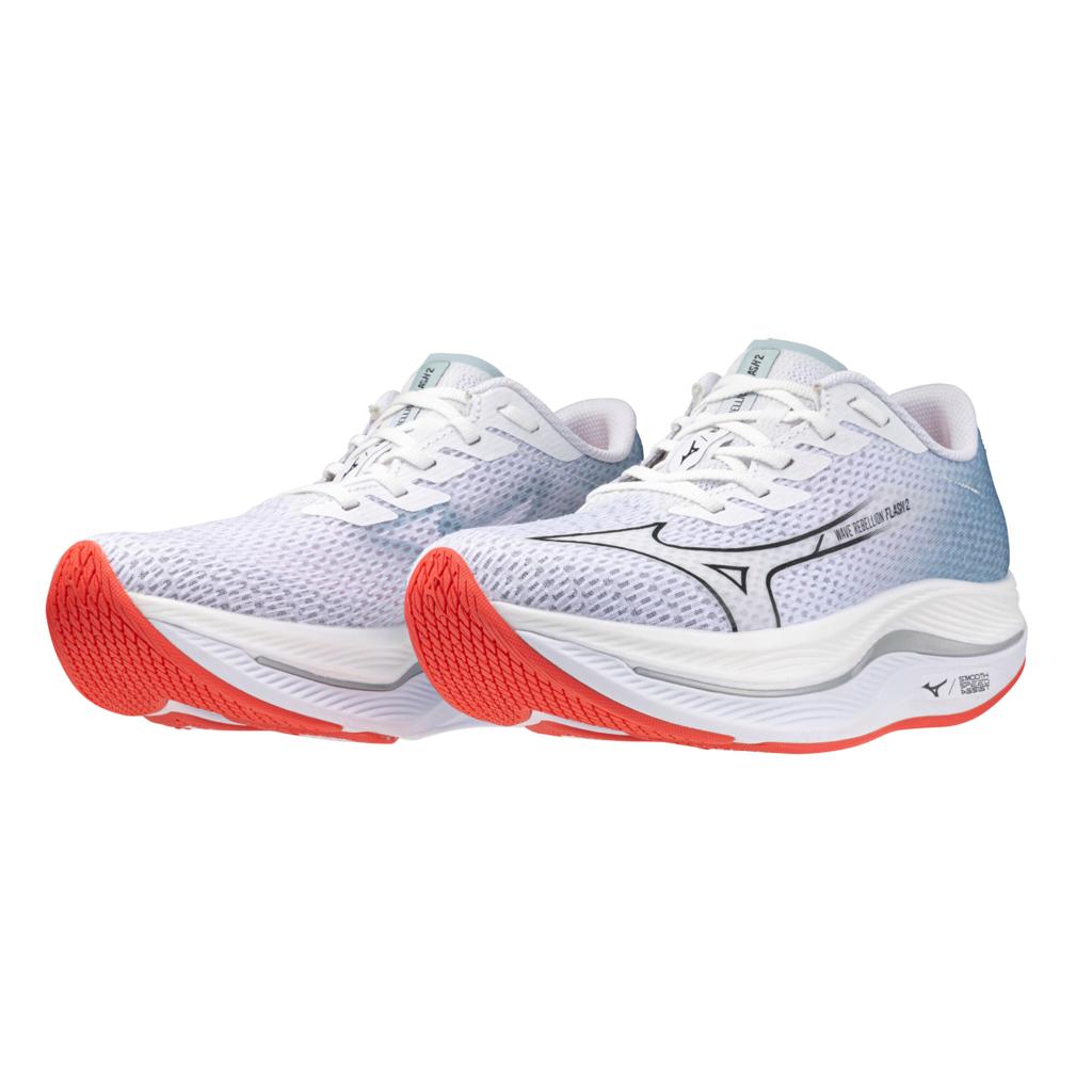 Mizuno Women's Wave Rebellion Flash 2 Running Shoe White Black