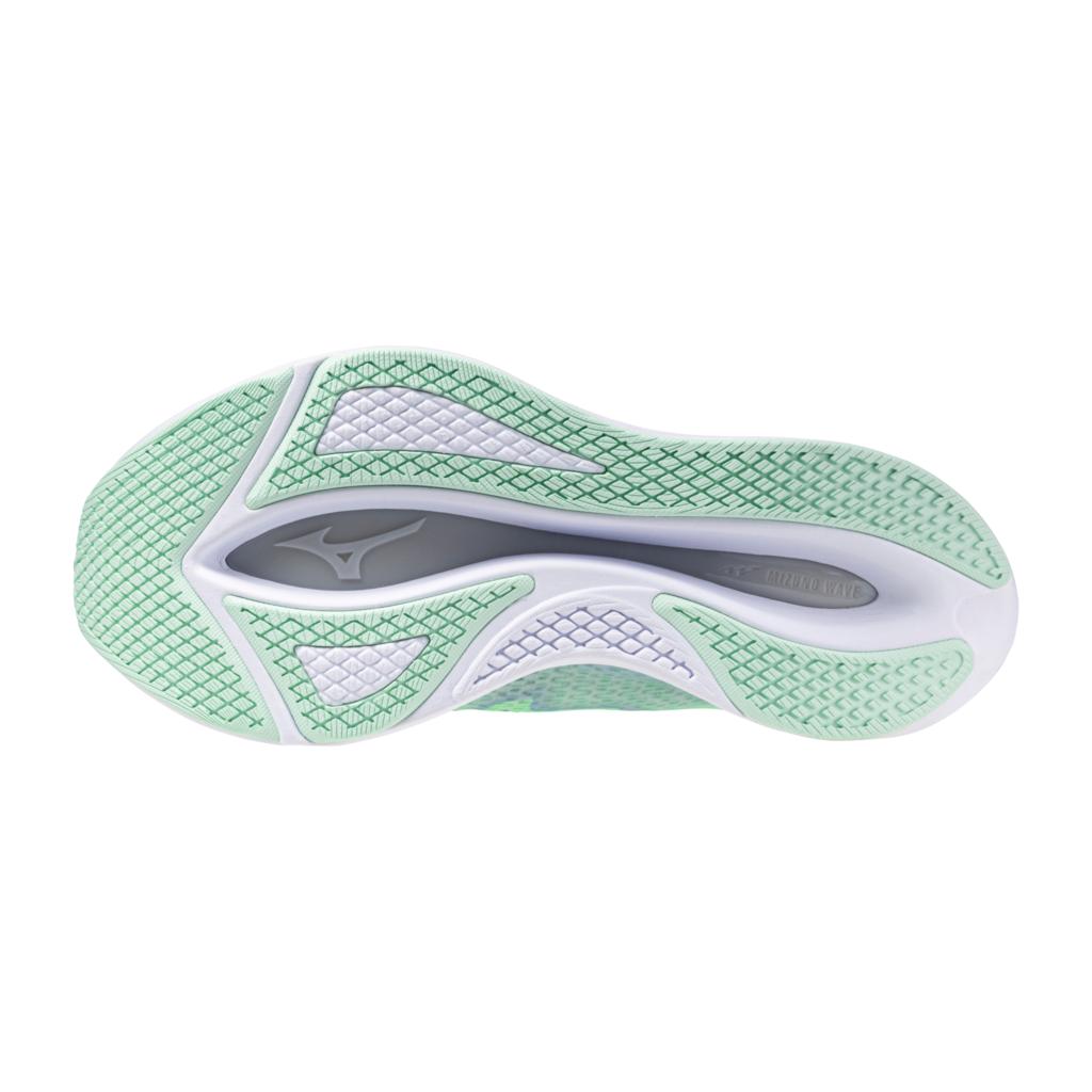 Mizuno Women's Wave Rebellion Flash 2 Running Shoe Neo Mint White