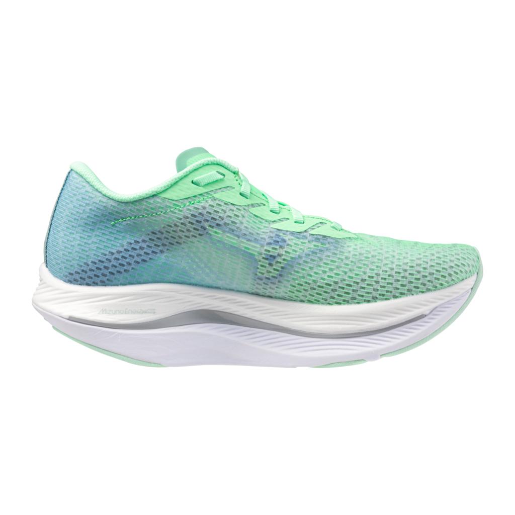 Mizuno Women's Wave Rebellion Flash 2 Running Shoe Neo Mint White