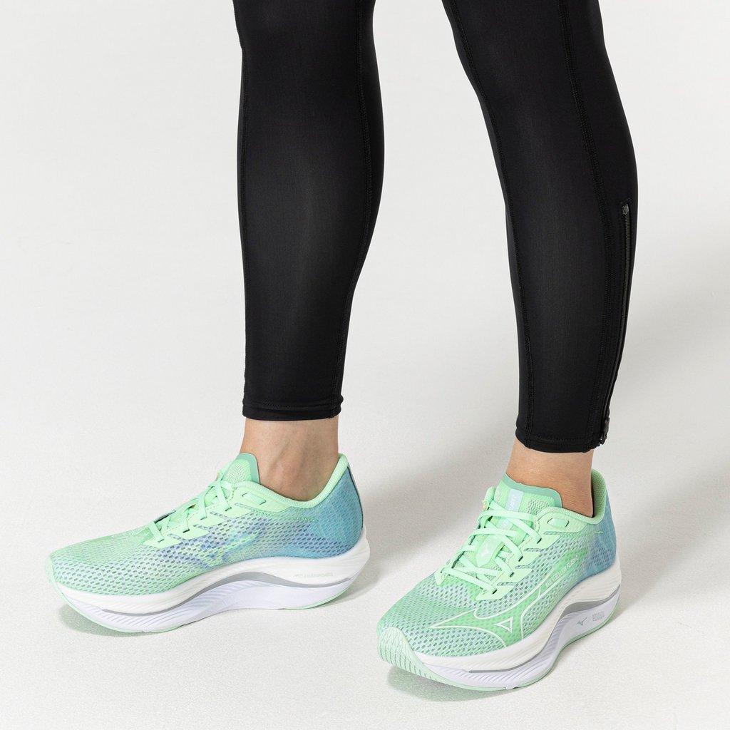 Mizuno Women's Wave Rebellion Flash 2 Running Shoe Neo Mint White