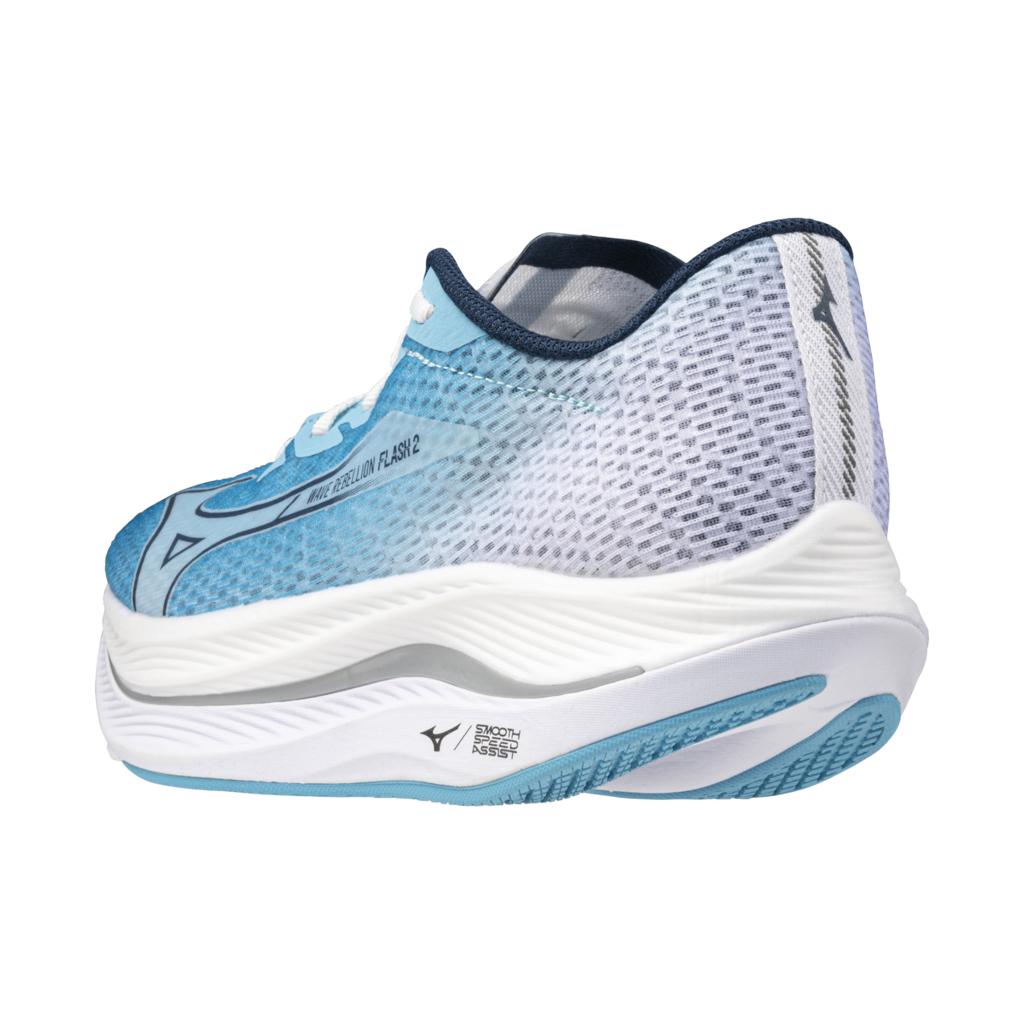 Mizuno Women's Wave Rebellion Flash 2 Running Shoe River Blue Wing Teal