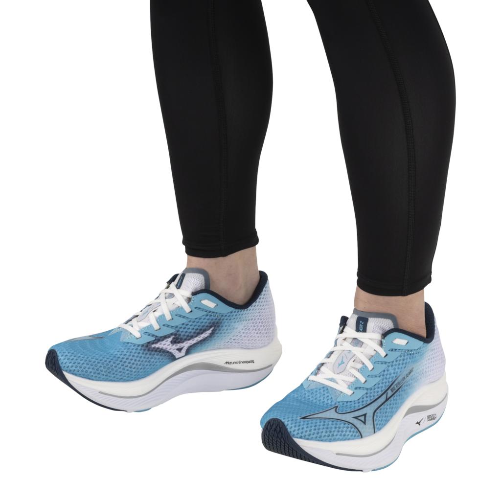 Mizuno Women's Wave Rebellion Flash 2 Running Shoe River Blue Wing Teal