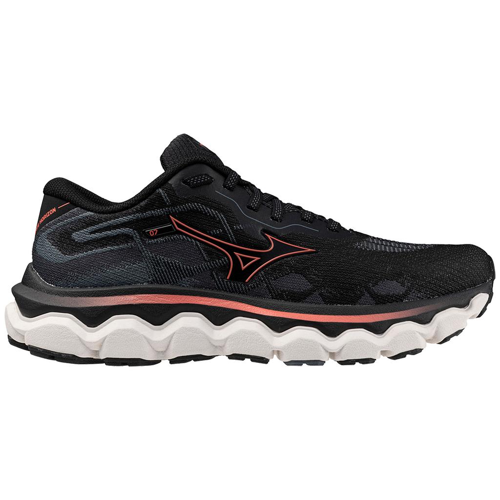 Mizuno Women's Wave Horizon 7 D Running Shoe Black Dubarry