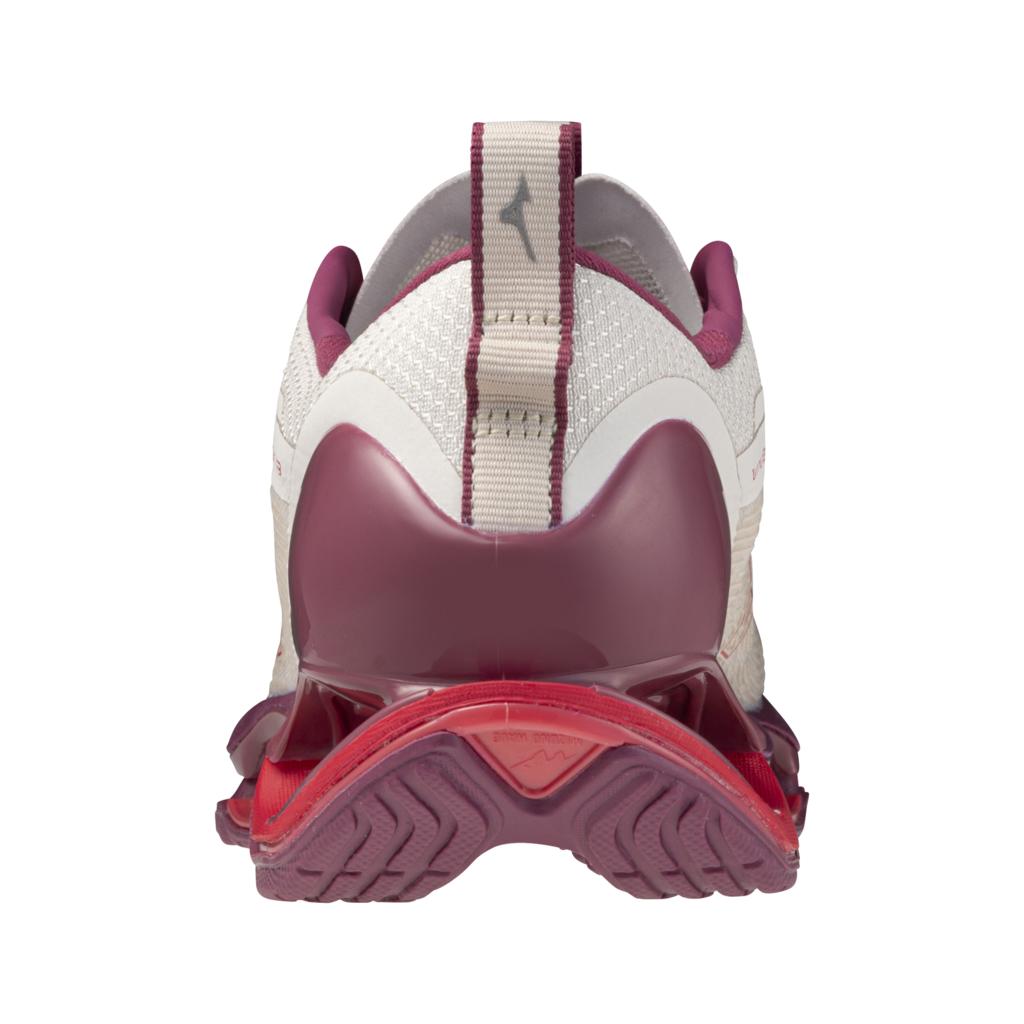Mizuno Women's Wave Prophecy 13 Running Shoe White Sand Azalea