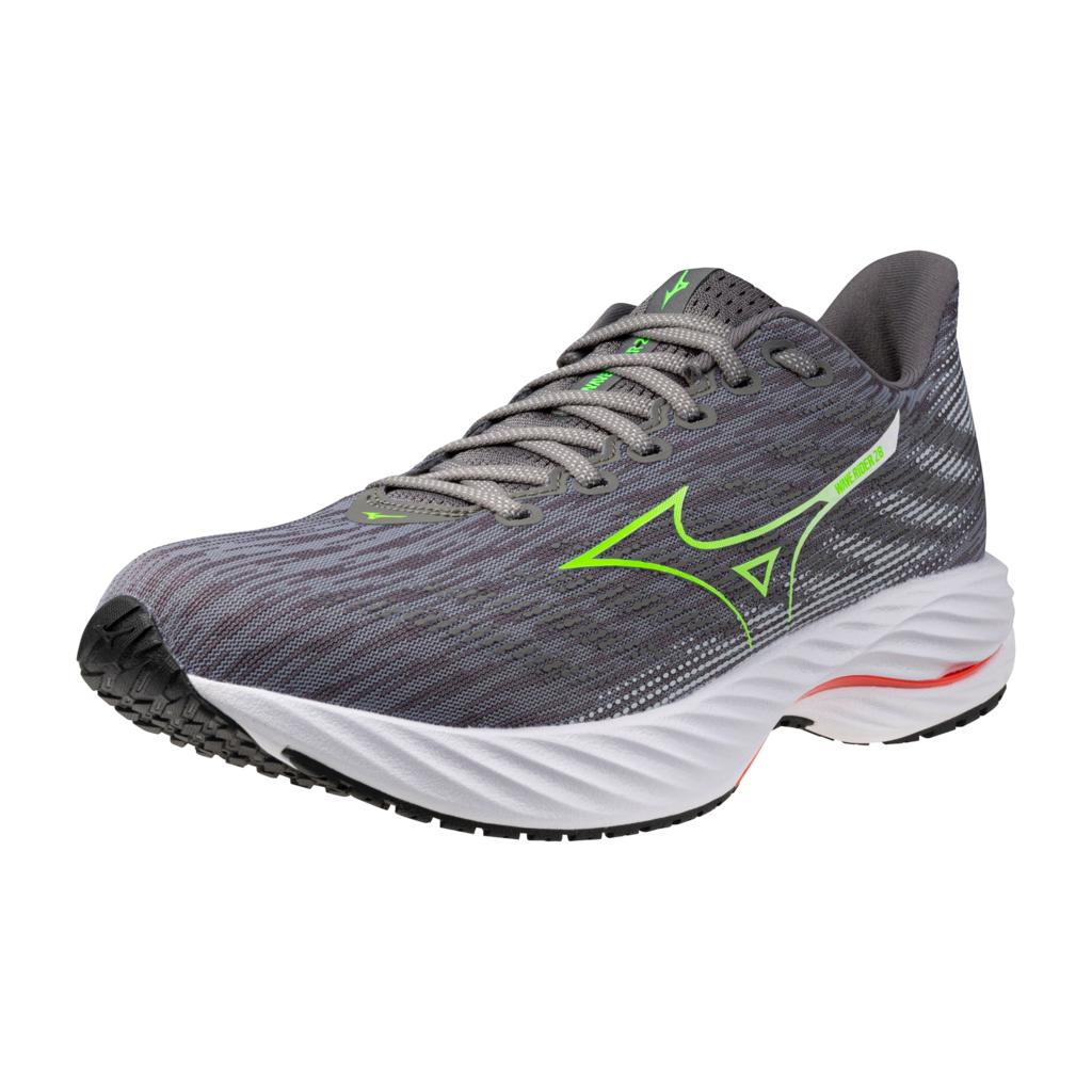 Mizuno Men's Wave Rider 28 Running Shoe Tradewinds Green Gecko
