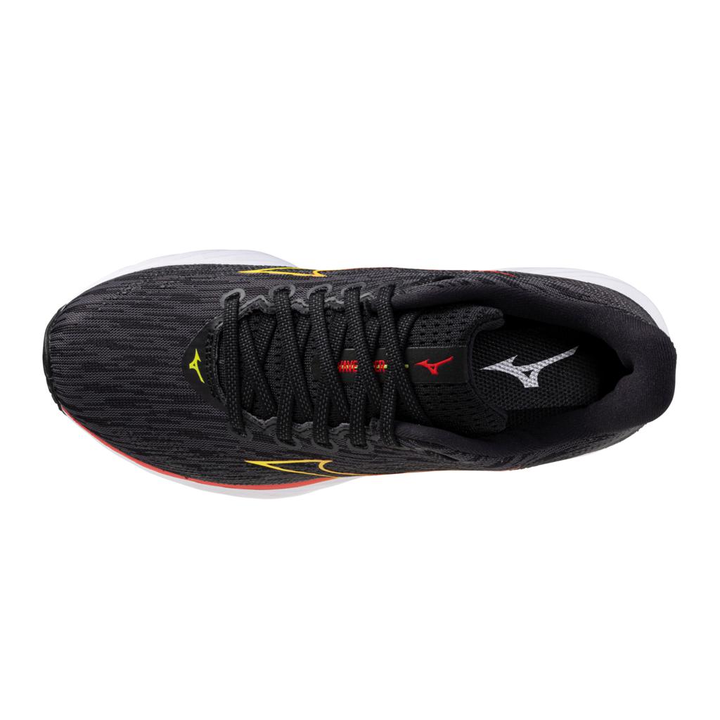 Mizuno Women's Wave Rider 28 Running Shoe Black Evening Primrose