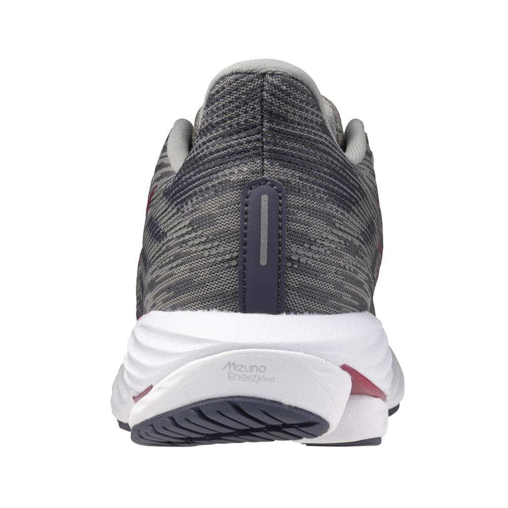 Mizuno Women's Wave Rider 28 Running Shoe Ultimate Grey Cosmo Chrome