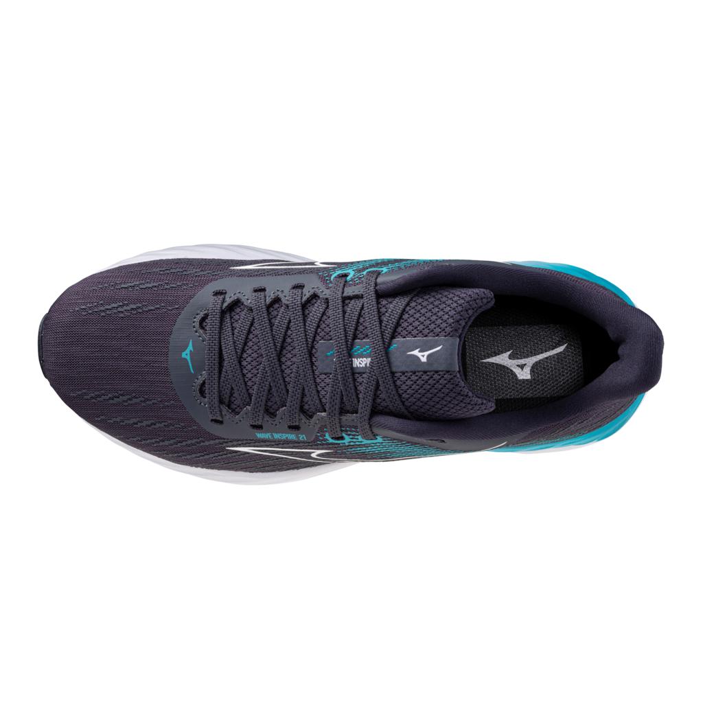 Mizuno Men's Wave Inspire 21 Running Shoe Odyssey Grey White