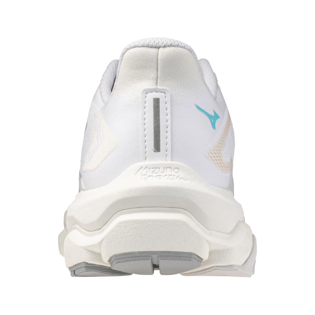 Mizuno Women's Wave Horizon 8 Running Shoe White Tanager Turquoise