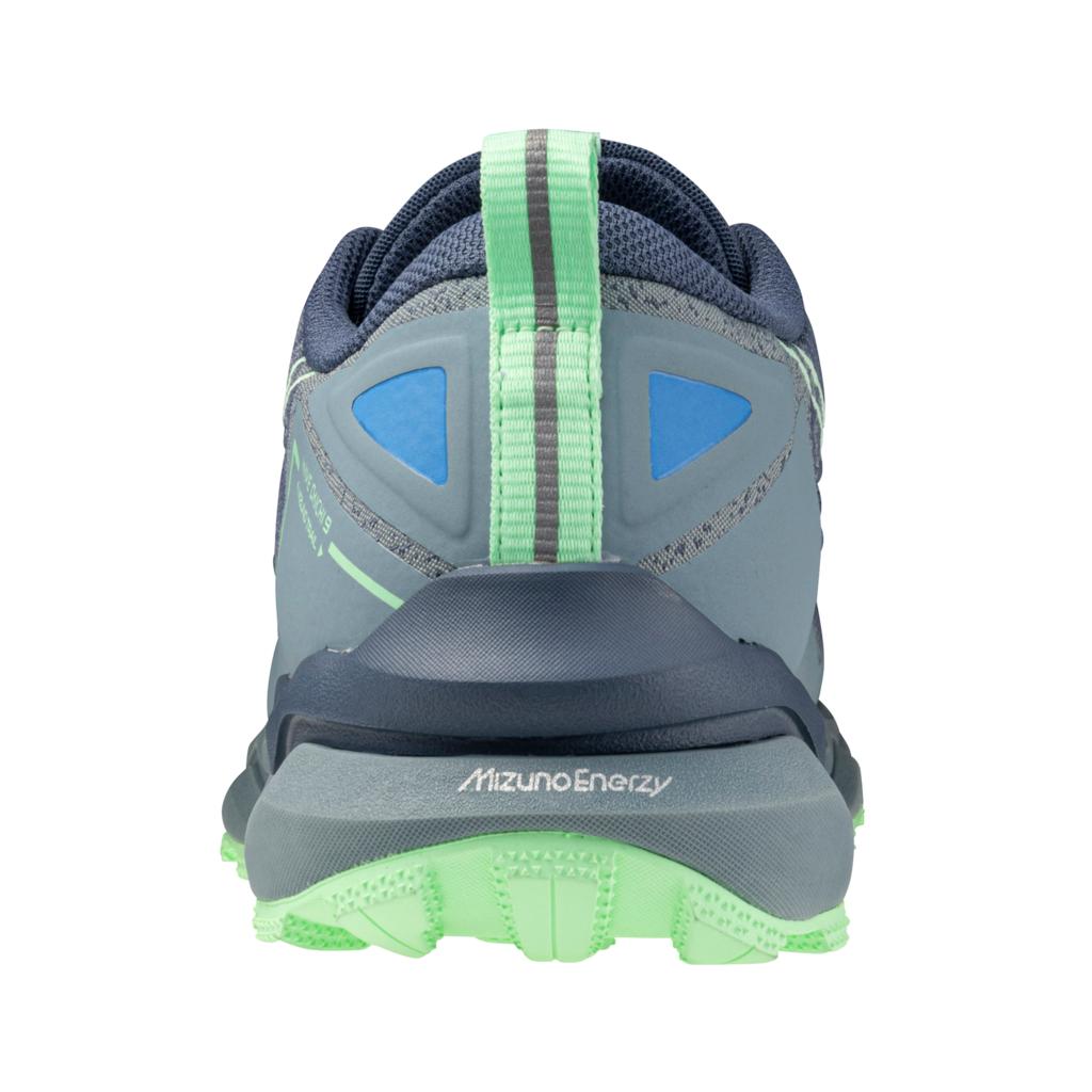 Mizuno Men's Wave Daichi 9 Trail Running Shoe Vintage Indigo Neo Mint