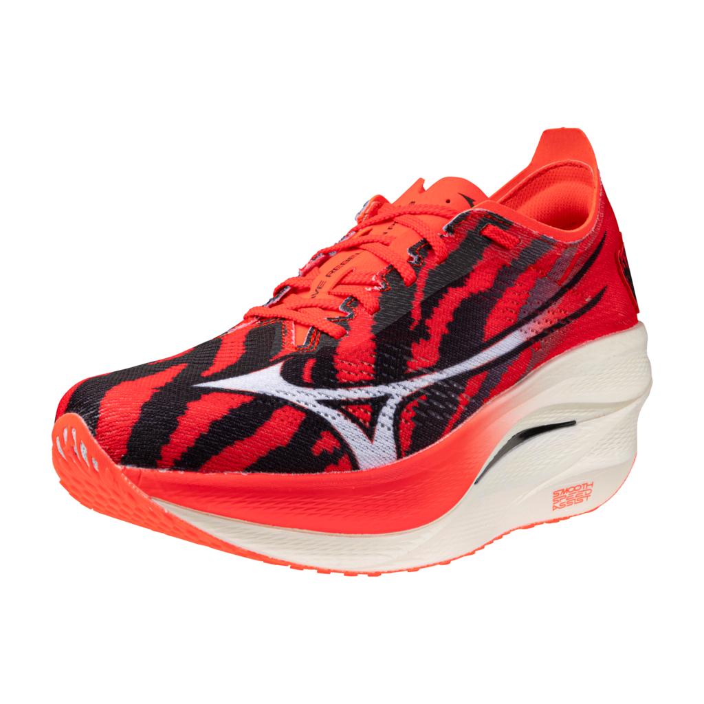 Mizuno Unisex Wave Rebellion Pro 3 Oni Hayai Running Shoe Ignition Red White
