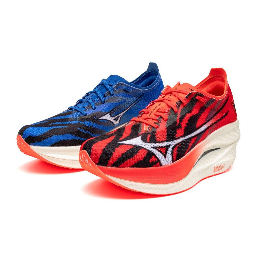 Mizuno Unisex Wave Rebellion Pro 3 Oni Hayai Running Shoe Ignition Red White