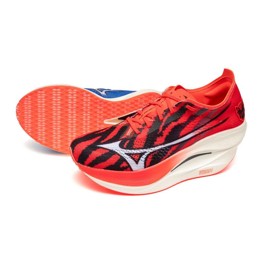 Mizuno Unisex Wave Rebellion Pro 3 Oni Hayai Running Shoe Ignition Red White